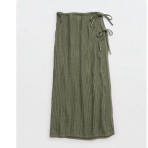 Aerie Asymmetrical Olive beach cover up